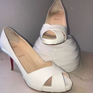 NIB CHRISTIAN LOUBOUTIN Patent Shelly Peep Toe